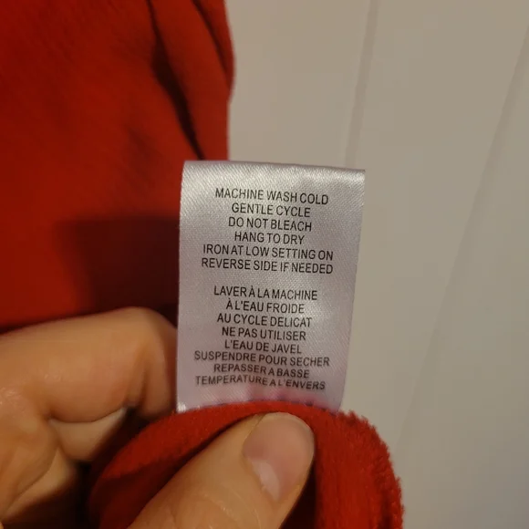 Stella Tweed Red Chiffon Tie Front Blouse - Picture 10 of 10